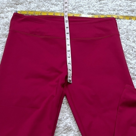 Fabletics high rise dark berry pink leggings large 7/8 stretchy - Picture 5 of 7